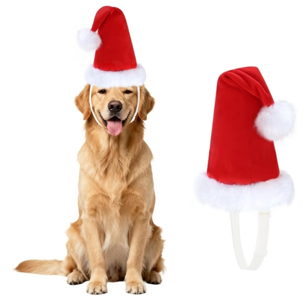 Adjustable Christmas Dog Santa Hat Large Dogs‎ NWT